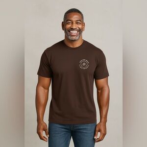 Global Culture “Original & Unrestored” Brown Graphic Tee Size L